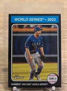 2024 Topps Heritage Mini World Series - 2023 Game 5 Black #'d /50 - Picture 1 of 2