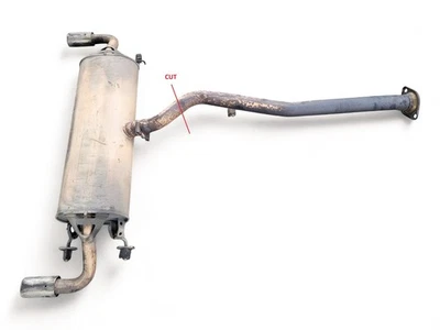 Mazda RX-8 RX8 04-08 Rear Exhaust Pipe Muffler, E046, OEM, 2004, 2005, 2006, 200 - Image 1 of 4