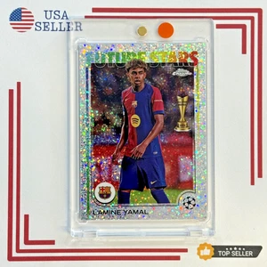 2024-25 Topps Chrome #27 LAMINE YAMAL Future Stars Speckle Refractor Sp Rookie - Picture 1 of 2