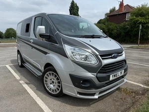 2016 ford transit custom LTD 2.2 6 seat sport cab A/C Cruise full S/H 80k NO VAT - Picture 1 of 9