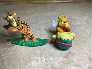 2 -Vintage Disney Grolier -WINNIE THE POOH + TIGGER - Christmas Magic  Ornaments - Picture 1 of 5