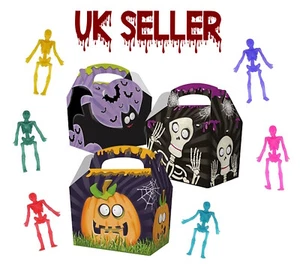 Halloween gruselige Tricks Leckerbissen Lebensmittelboxen & Skelette Essensbox Kinder Party Tasche - Bild 1 von 8