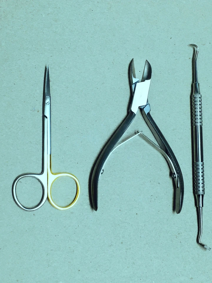 Podicatry Herramientas de uñas encarnadas Extractor encarnado, tijeras Alicates encarnados Foto 1 de 1