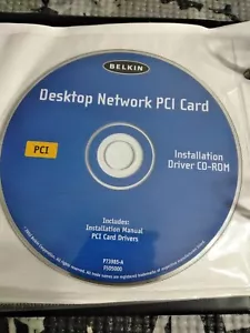 Belkin PCI Ethernet Card Installation CD, Manual and Drivers P73985-A 💥💥 - Picture 1 of 1