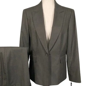 Tahari ASL Pant Suit Women 12 Brown Tony Classic Career Neutral Stretch NWT - Picture 1 of 20