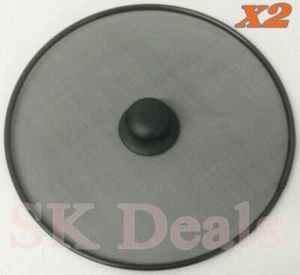 28cm 2 x QUALITÄT BRATPFANNE SCHUTZ SPRITZER ABDECKUNG SIEB SCHUTZGITTER FETT ÖL - Bild 1 von 1