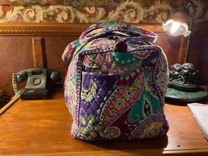 Vera Bradley LargeOvernight Gym Duffel Bag in Very Berry Purple Paisley - Picture 1 of 6