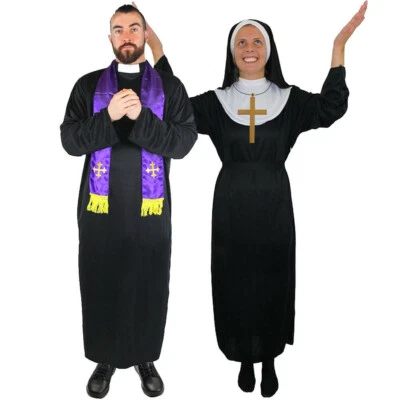 ILOVEFANCYDRESS PAARE NONNE UND PRIESTER KOSTÜME RELIGIÖSER KLERUS NEUHEIT KOSTÜM DAMEN HERREN