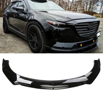 Glossy Black Front Bumper Lip Spoiler Splitter Body Kit For Mazda CX-7 CX-9 - image 1 of 4