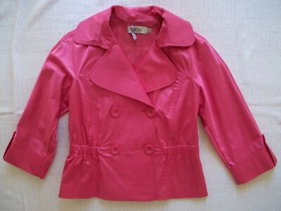 Chaqueta Blazer Rickie Freeman Teri Jon Mujer Talla 4 Rosa Caliente Manga 3/4 Foto 1 de 4