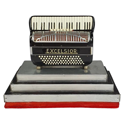 Excelsior Miniatur Akkordeon Händler Modell Werbe Display Salesman Model Vintage - Image 1 of 4