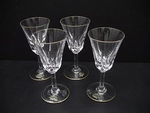 Copas de vino claret dorado St Louis CERDAGNE 5 1/2" / conjunto de 4 - Imagen 1 de 7