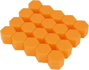 20 Piezas 17mm Silicona Tuerca Rueda Coche Tornillo Cubierta Llantas Coche Exterior Tapas Pernos NARANJA - Imagen 1 de 5