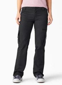 Dickies Cargo Pants Relaxed Fit Straight Leg MidRise Black Pants Size 22 NEW - Picture 1 of 12