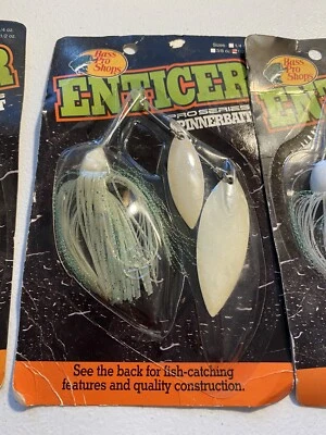 Señuelos de pesca vintage Bass Pro Shops Enticed Pro Series Spinnerbait 1/2 oz Foto 1 de 3