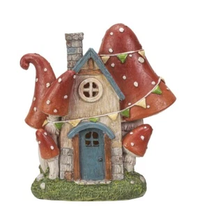 Beautiful 8.11" Resin Garden Toad Stool Home Outdoor Statue with LED - Picture 1 of 1
