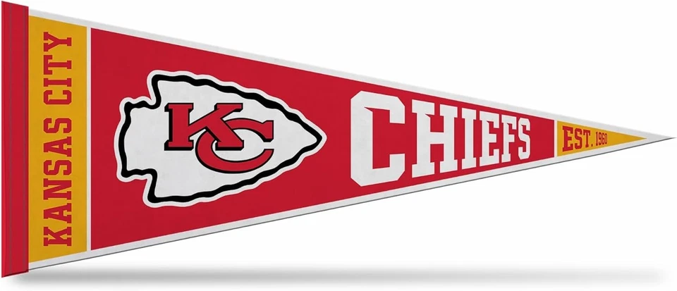 Banderín de fieltro suave Kansas City Chiefs Rally 12x30" Foto 1 de 1