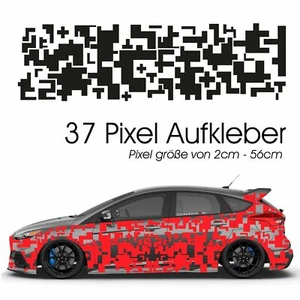 Autoaufkleber Pixel Sticker Seitenaufkleber Dekor Tuningaufkleber WunschFARBE - Picture 1 of 2