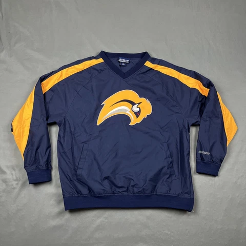 Buffalo Sabres Retro Windbreaker Blue Large 2000s Unisex NHL Apparel Cover
