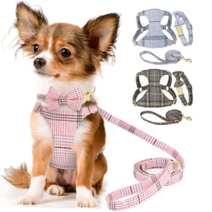Cute Small Dog Vest Harness & Collar & Leash set for Pet Puppy Chihuahua Yorkie  - Picture 1 of 36