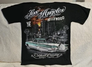 CAMISETA DE ENSUEÑO LOWRIDER CAR LOS ANGELES CITY BIKE HOLLYWOOD CALIFORNIA - Imagen 1 de 4