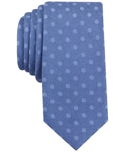 $120 Bar Iii Mens Blue Dotted Slim Silk Tie Skinny Classic Necktie 58 X 2.5 In - Picture 1 of 1