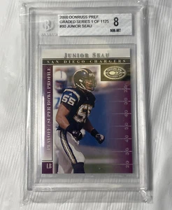2000 DONRUSS PREFERRED JUNIOR SEAU #80 GRADED SERIES 1 OF 1125 BGS 8 - Picture 1 of 3