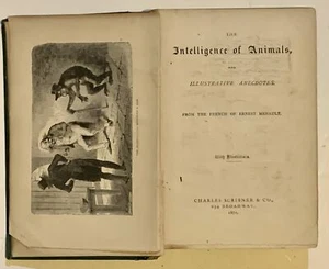 The Intelligence of Animals 1871 Ernest Menault - Rear Cover Missing  - Foto 1 di 6