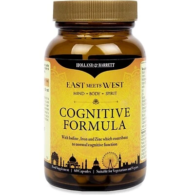East Meets West Cognitive Brain Formula 60 Capsules Natural Supplement - Image 1 of 3