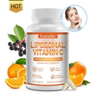 Liposomales Vitamin C Antioxidans Schutz Herz Immun Gesundheit Komplex 120 Kapseln - Bild 1 von 9