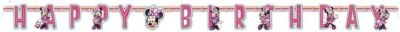 Banner de cumpleaños articulado grande Disney Minnie Mouse, pancartas, banderines y guirnaldas Foto 1 de 2