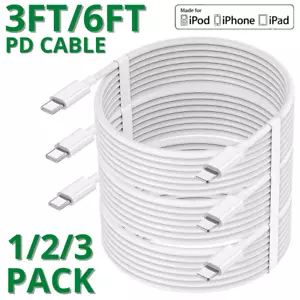For USB-C to iPhone 14 13 12 11 Pro Max XR Data Cable PD Fast Charger Power Cord - Picture 1 of 20