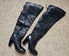Diesel Style Lab Over The Knee Boots Size 38/7.5 Black Leather  - One Owner, ME!