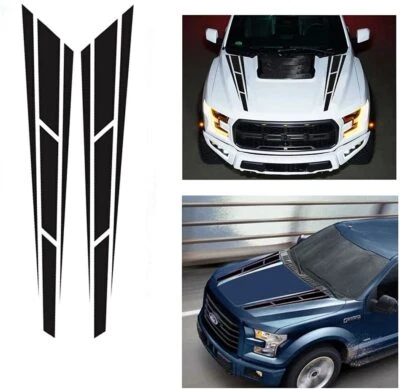 2x Car Hood Racing Stripe 4.5'' x 31.5'' Decals Vinyl Bonnet Sticker Waterproof - Image 1 of 4