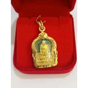 Phra LP Tuad Pim Sema Gold Micron Plated 96.5% Pendant Thai Buddha Amulet - Picture 1 of 4