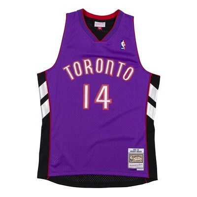 Toronto Raptors Muggsy Bogues Mitchell & Ness Purple 1999/00 NBA Swingman Jersey - Image 1 of 3