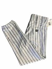 Pinstriped Baseball Softball Pants Wilson Mens White Black Stripes Size Medium
