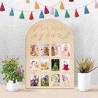 Board 12 Months Baby Picture Frame Wood Baby's First Year Photo Frame