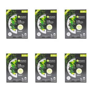 30pc Garnier 28G Skinactive Pure Charcoal Tissue Masks Black Algae Extract - Picture 1 of 3