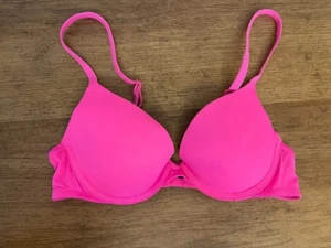 Sujetador Push Up ROSA Victoria's Secret Rosa Neón 32B Usar Everywhere VS!! - Imagen 1 de 2