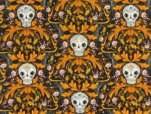 PRETTY CREEPY de Cori Dantini, HERMOSOS HUESOS - 100% tela de algodón, por comprar - Imagen 1 de 2