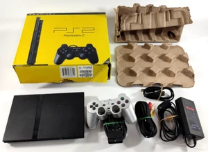 Console Sony Playstation 2 PS2 Slim en boite avec Manette Silver  Envoi suivi - Picture 1 of 4