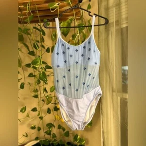 Vintage swimwear swimming suit BAJA BLUE size 12 one piece women - Picture 1 of 7