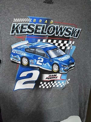 VINTAGE BRAD KESELOWSKI NASCAR PENSKE RACE TEE - Image 1 of 3