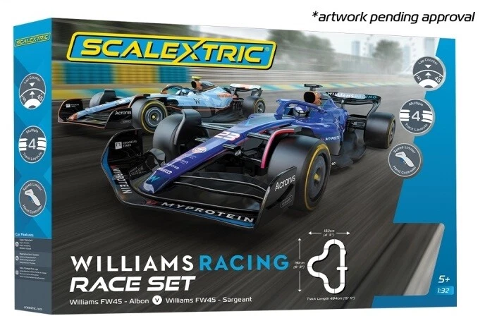 Scalextric 560001450 - 1:32 Scal. Williams Rac. Set De Course 484Cm - Neuf - Photo 1/1