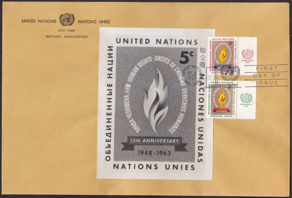 N New York Sc121 Universal Declaration of Human Rights, Photo Essay FDC 2 - Image 1 of 1