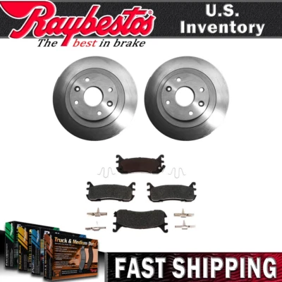 Kit trasero rotores de freno pastillas de freno de cerámica herrajes para Mercury Tracer 1997-1999 Foto 1 de 4