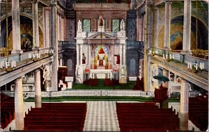 New Orleans, LA - Interior of St. Louis Cathedral Postcard Linen Era Posted - Picture 1 of 2