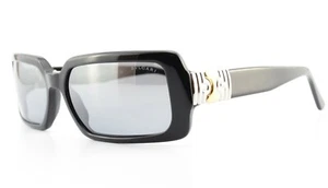 BVLGARI Sunglasses 532 501/28 55-15 125 Square Mirrored Gray Lens Black C2003 - Picture 1 of 12