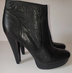 Calvin Klein Womens Zipped Round-Toe Stiletto Heels Ankle Boots Black Size 9 - Picture 1 of 12